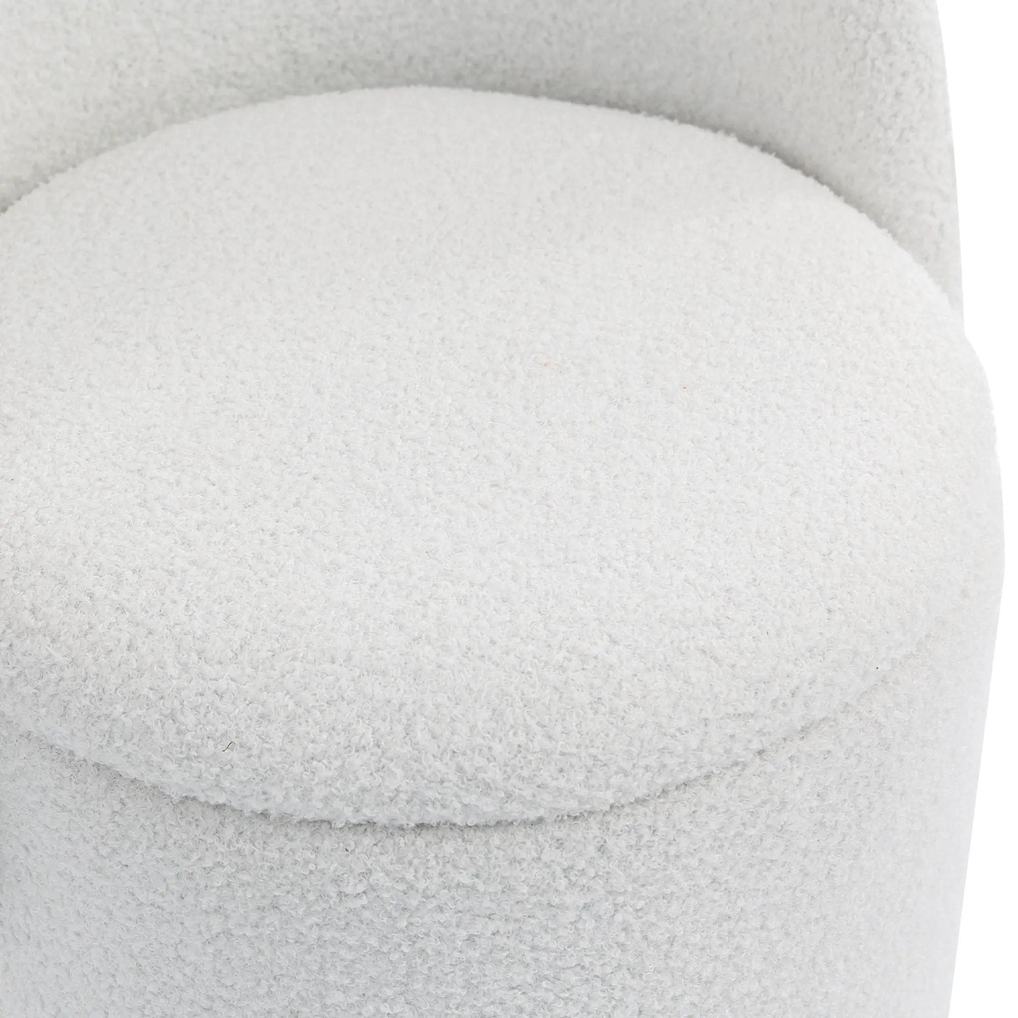 Barrel Chair & Built In Storage, 360° Swivel - Beige by HouseOfZazla