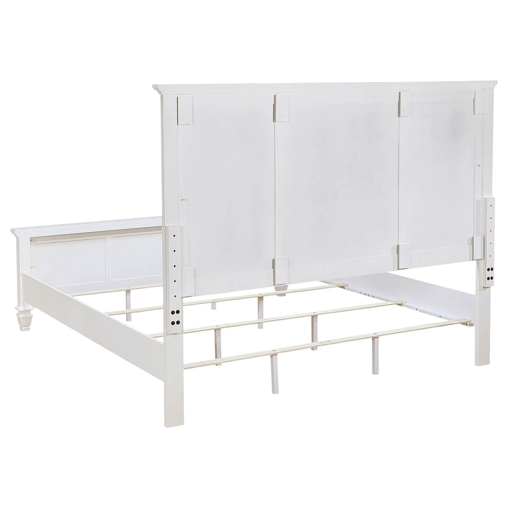 Sandy Beach 63-inch Eastern King Wood Panel Bed Cream White by Unique Piece Furniture