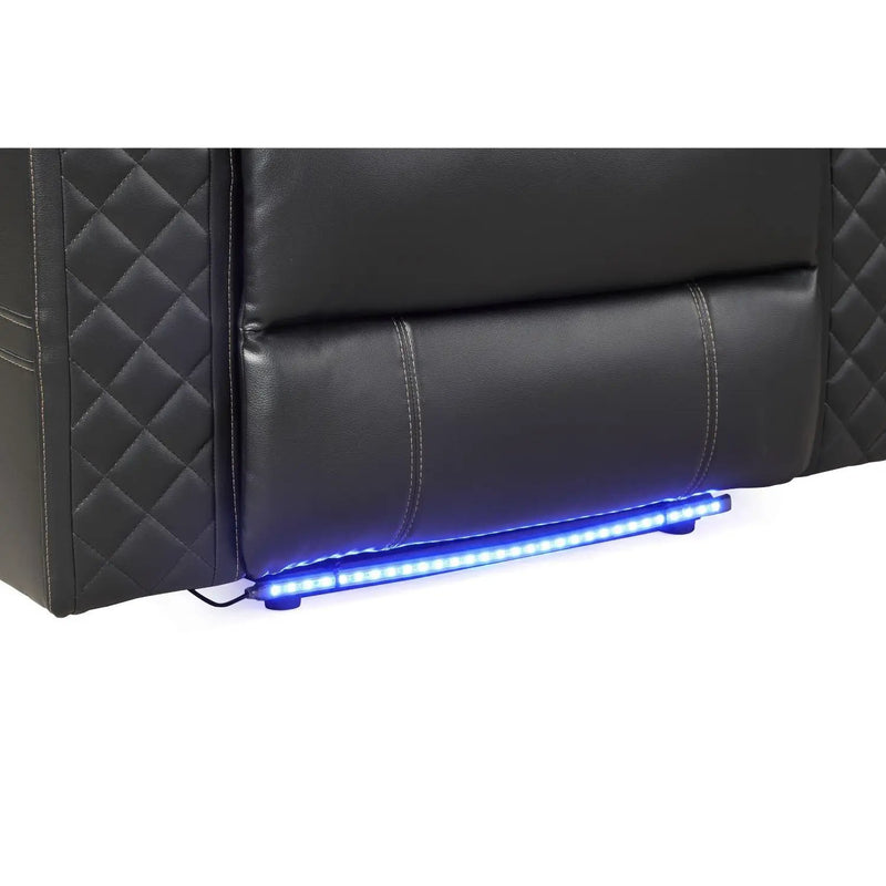 Benz - LED & Power Recliner Chair With Adjustable Headrest by HouseOfZazla