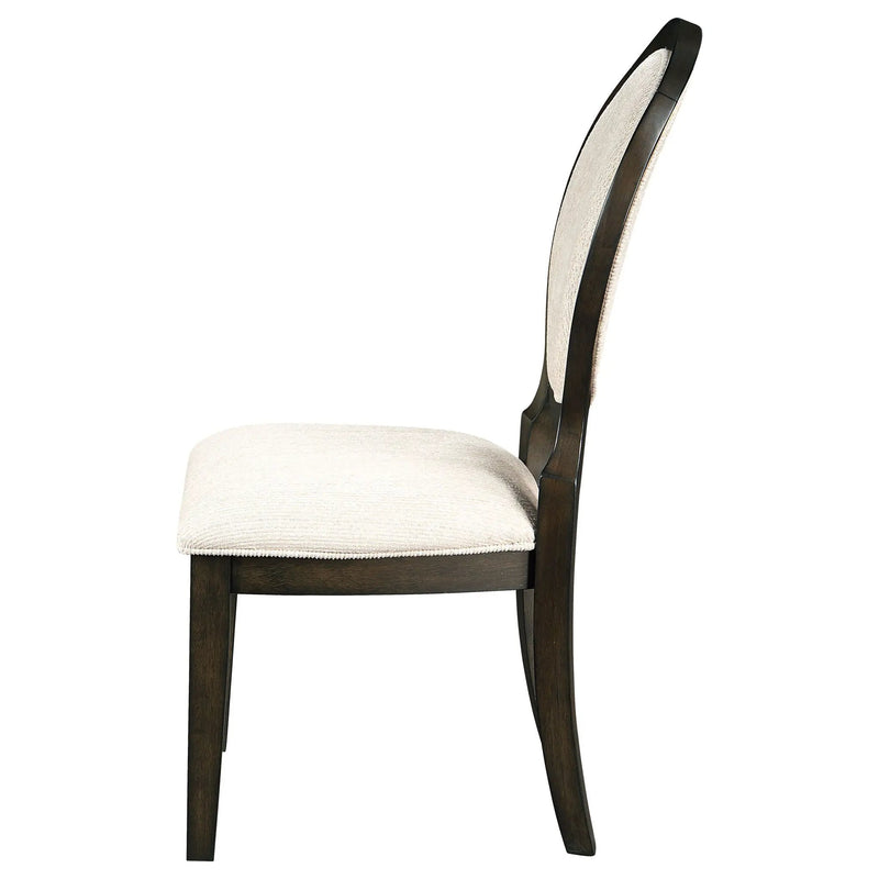 Twyla Oval Back Dining Side Chair Dark Cocoa (Set of 2) by Unique Piece Furniture
