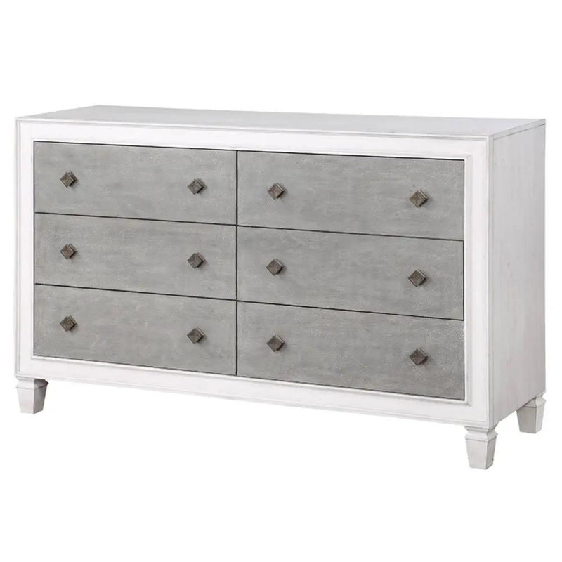 Katia - Dresser - Rustic Gray & Weathered White by Unique Piece Furniture