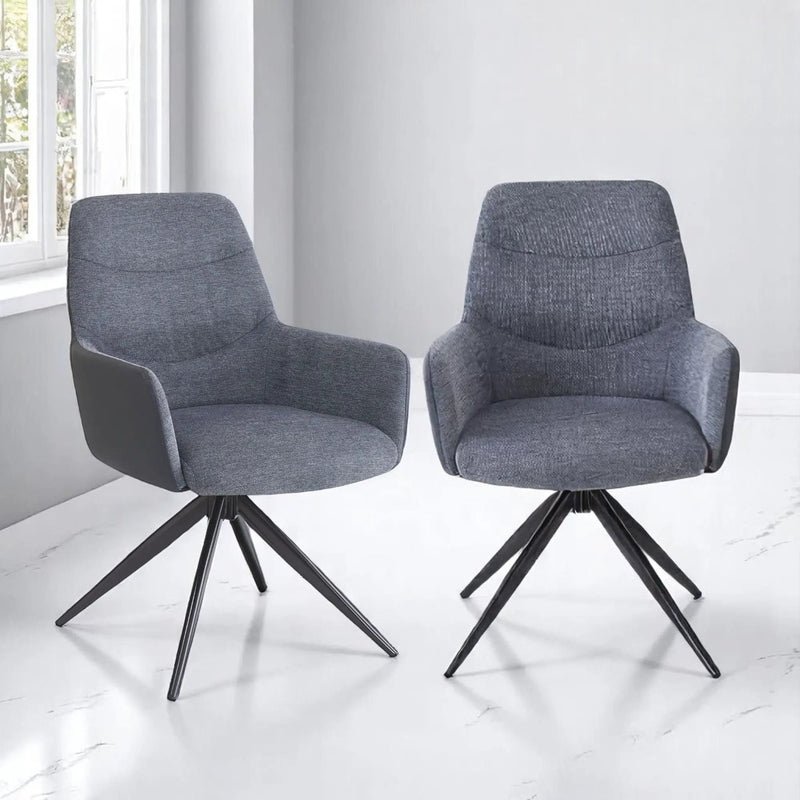 Hester - Arm Chair (Set of 2) - Gray by HouseOfZazla