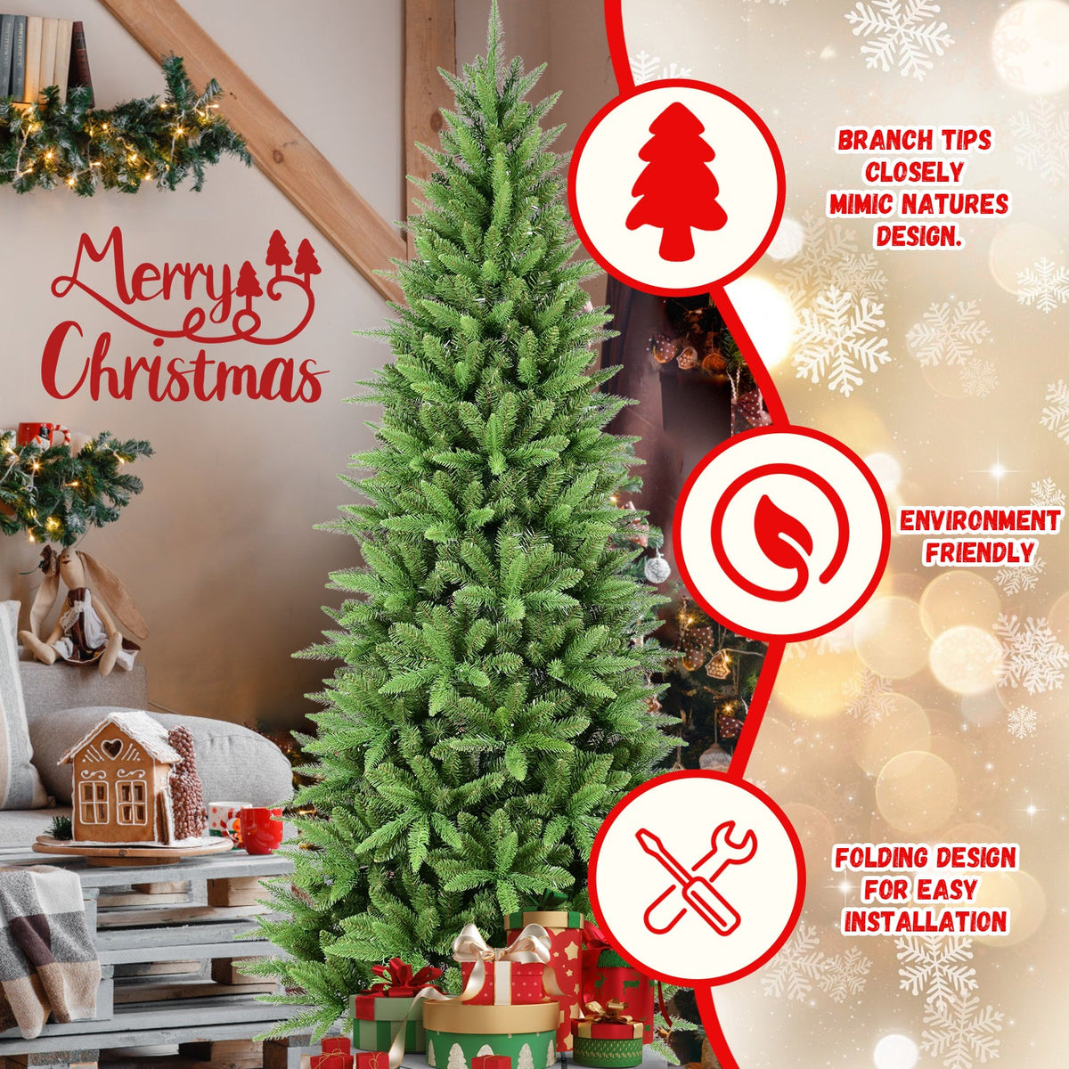 4FT Slim Christmas Tree, photo 6 of 10