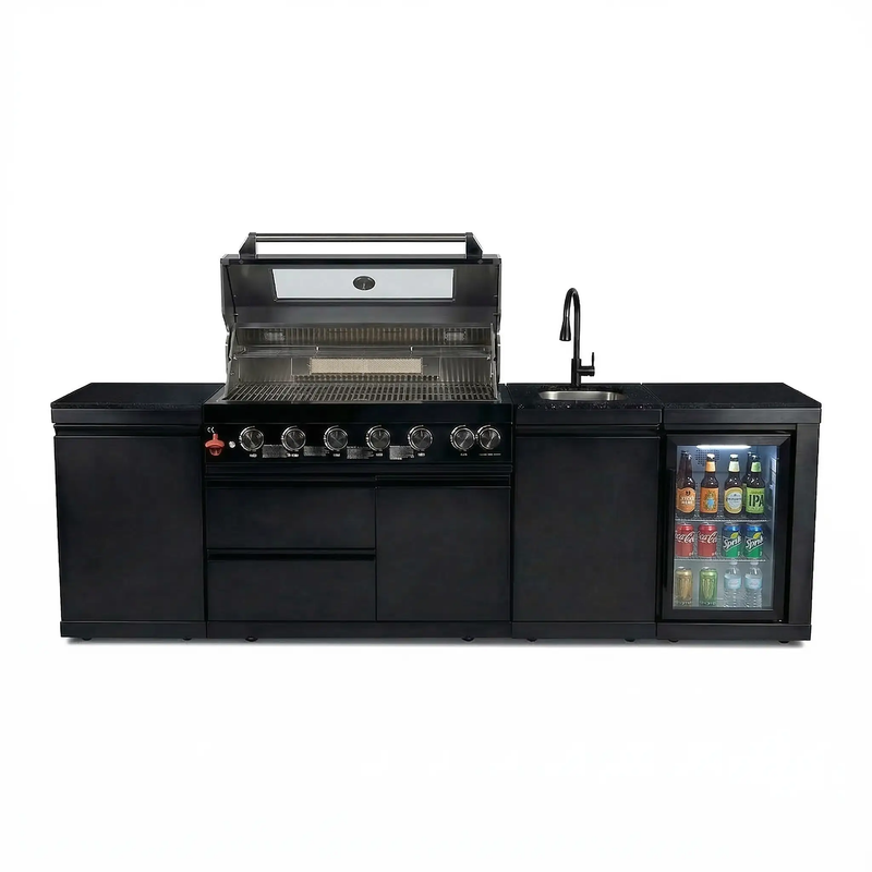 6-Burner 85000 BTU Deluxe Stainless Steel Propane Gas Outdoor Kitchen Grill by HouseOfZazla