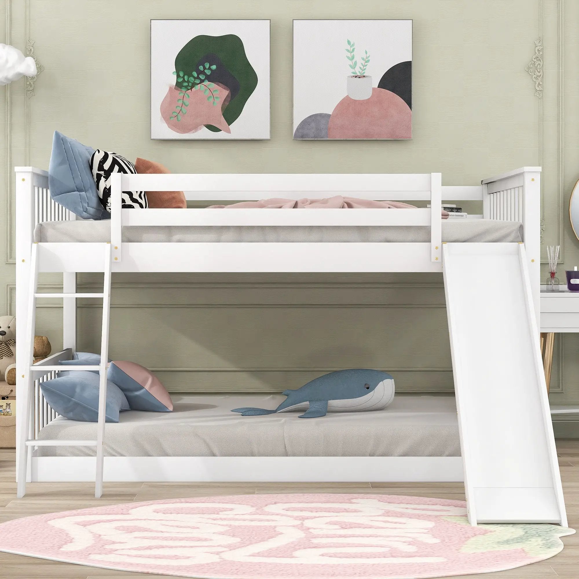 Bunk Bed & Convertible Slide And Ladder by Unique Piece Furniture