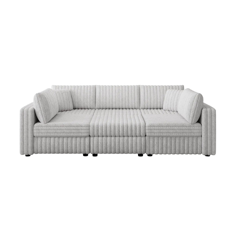 106.3" U-Shaped 6-Person Sofa with Ottoman by HouseOfZazla