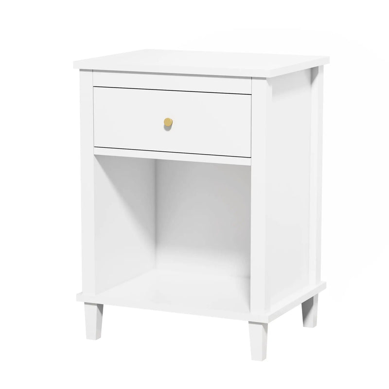 Nightstand & 1 Drawer And 1 Shelf - White by Unique Piece Furniture