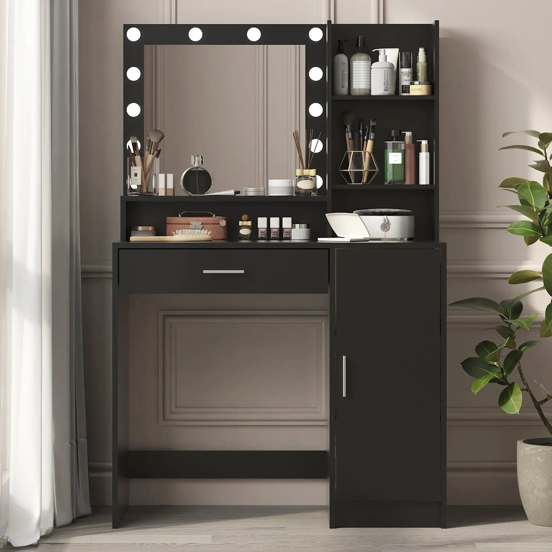 Vanity Desk with Mirror & Light by HouseOfZazla