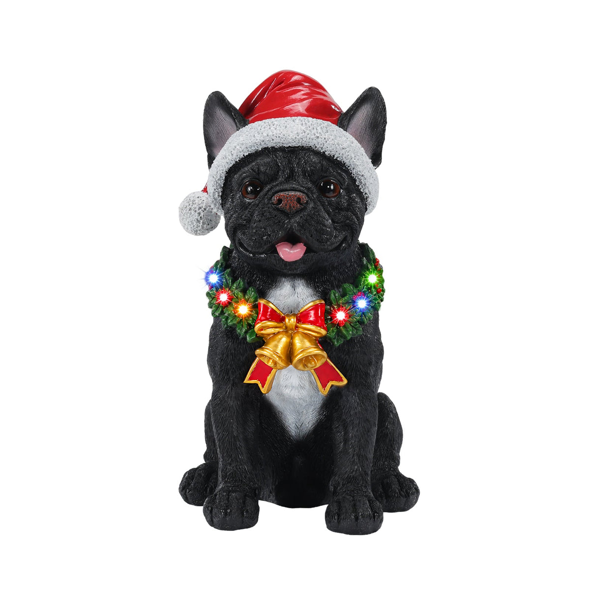 Lighted Christmas French Bulldog Statue, photo 7 of 10