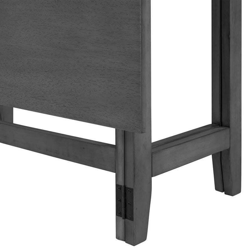 TOPMAX Farmhouse Wood Extendable Dining Table with Drop Leaf by HouseOfZazla
