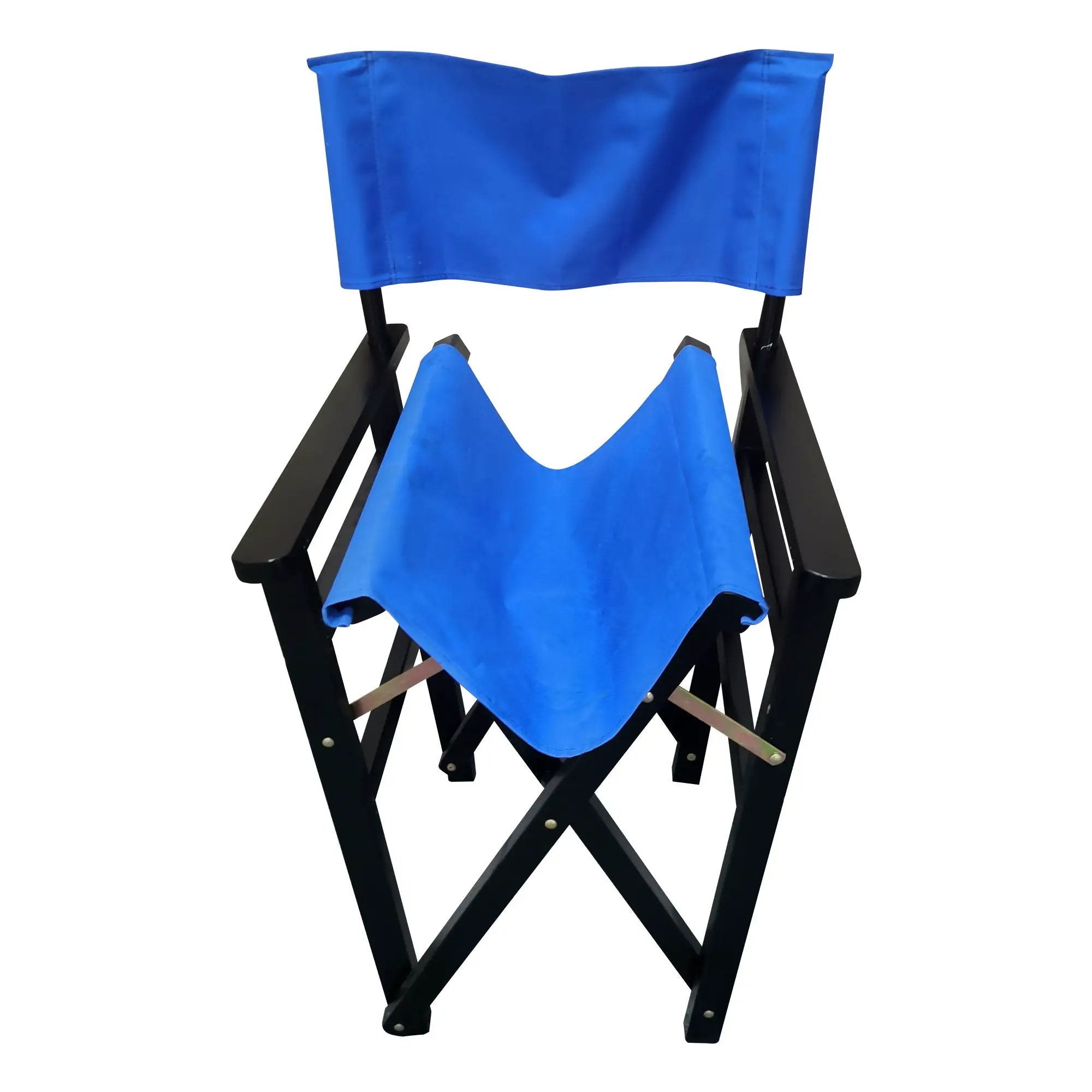 Folding Chair Wooden Director Chair Canvas Folding Chair Folding Chair (Set of 2) - Blue by Unique Piece Furniture