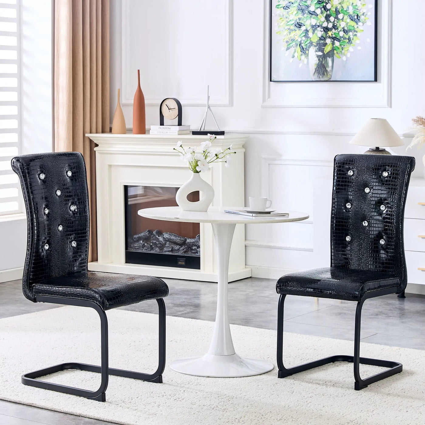 Alligator Skin Upholstered Dining Chairs by HouseOfZazla