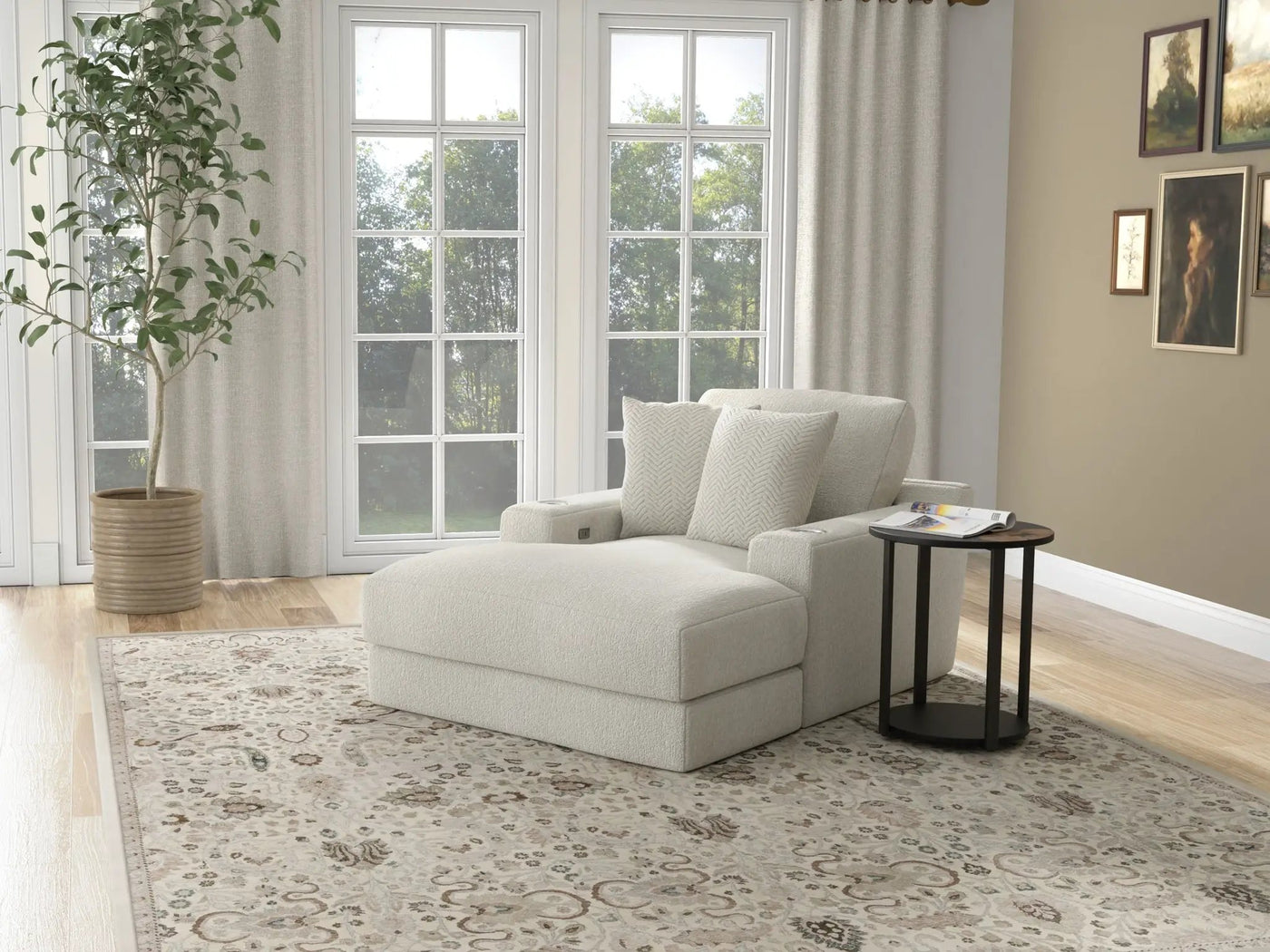 Cozy - Chaise With USB by Unique Piece Furniture