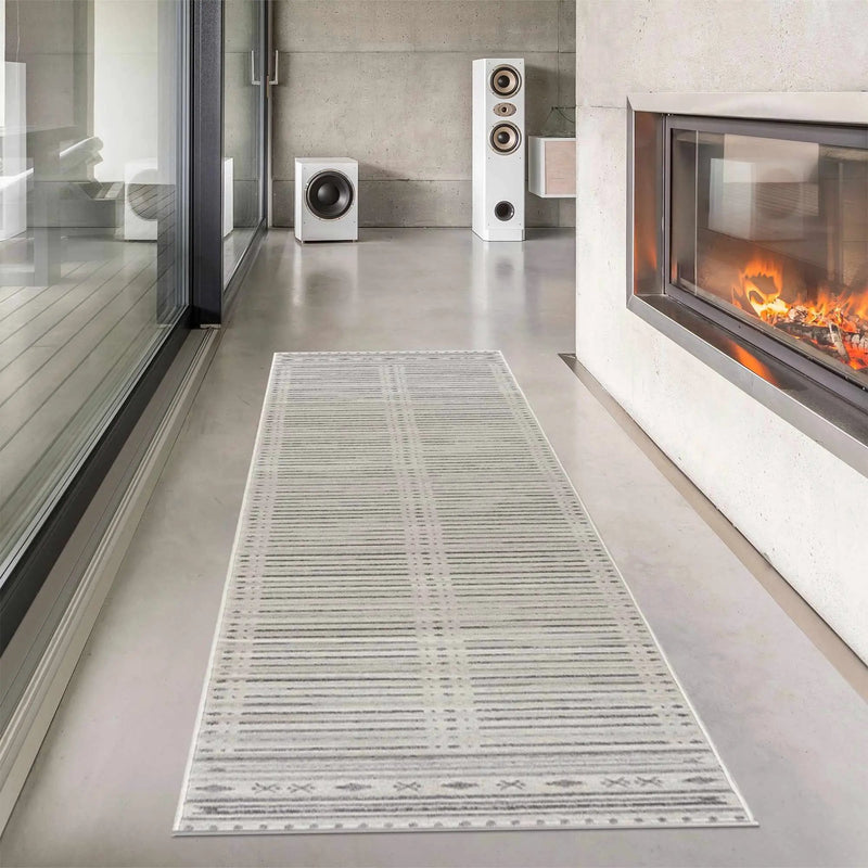 Tigri Aztec Ivory & Gray 2325 Area Rug - Clearance by Boutique Rugs