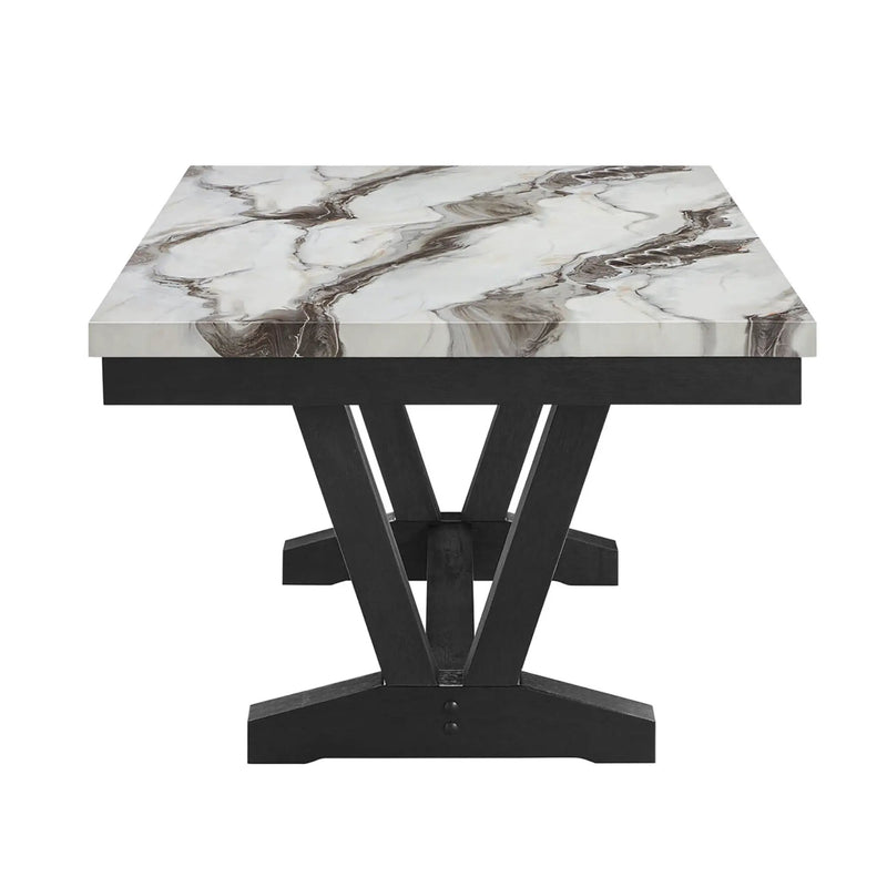 Panda - Dining Table And Trestle Base - Black by HouseOfZazla