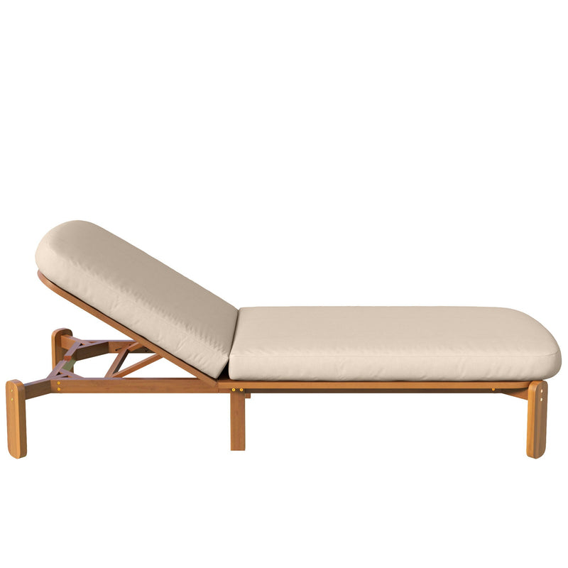 Outdoor Chaise Lounge With Adjustable Backrest by HouseOfZazla