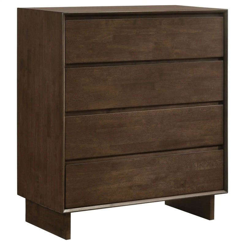Glenwood 4-drawer Chest of Drawers Warm Brown by Unique Piece Furniture