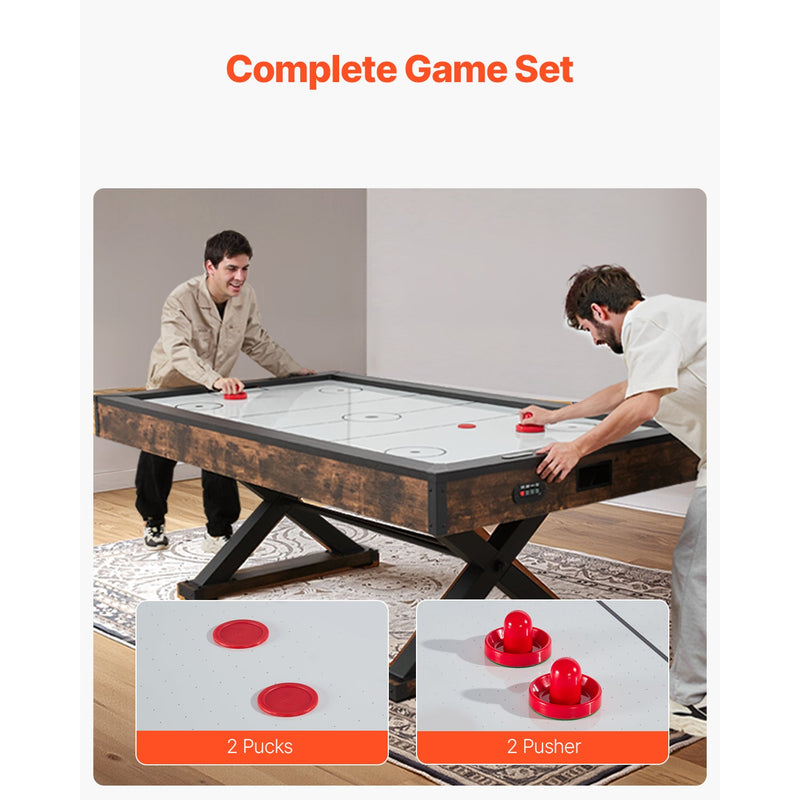84" Air Hockey Table Air Powered Arcade Table Electronic Scorer Pushers Pucks by HouseOfZazla