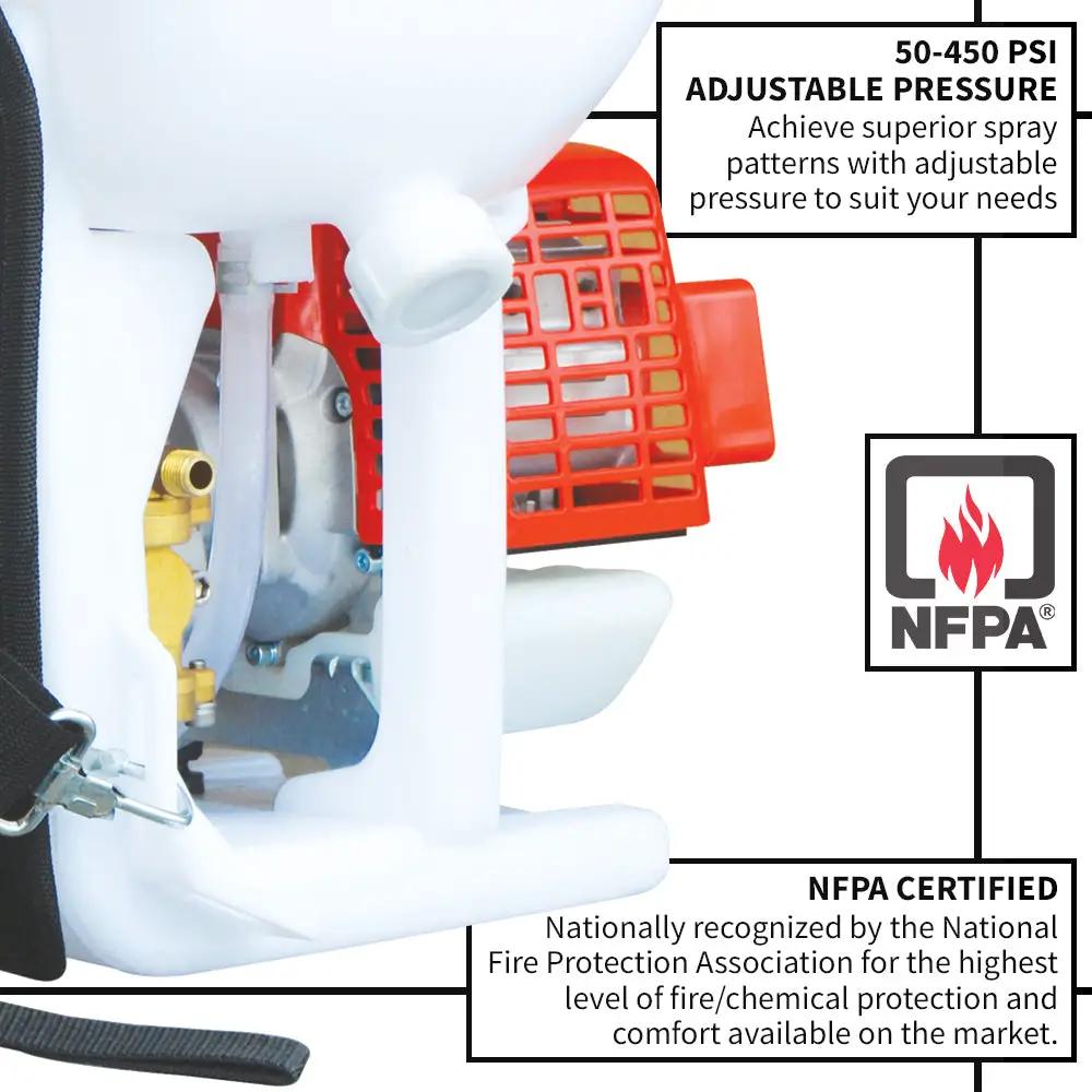 5 Gallon Gas Power Backpack Sprayer with Twin Tip Nozzle for Pesticides by Tomahawk Power