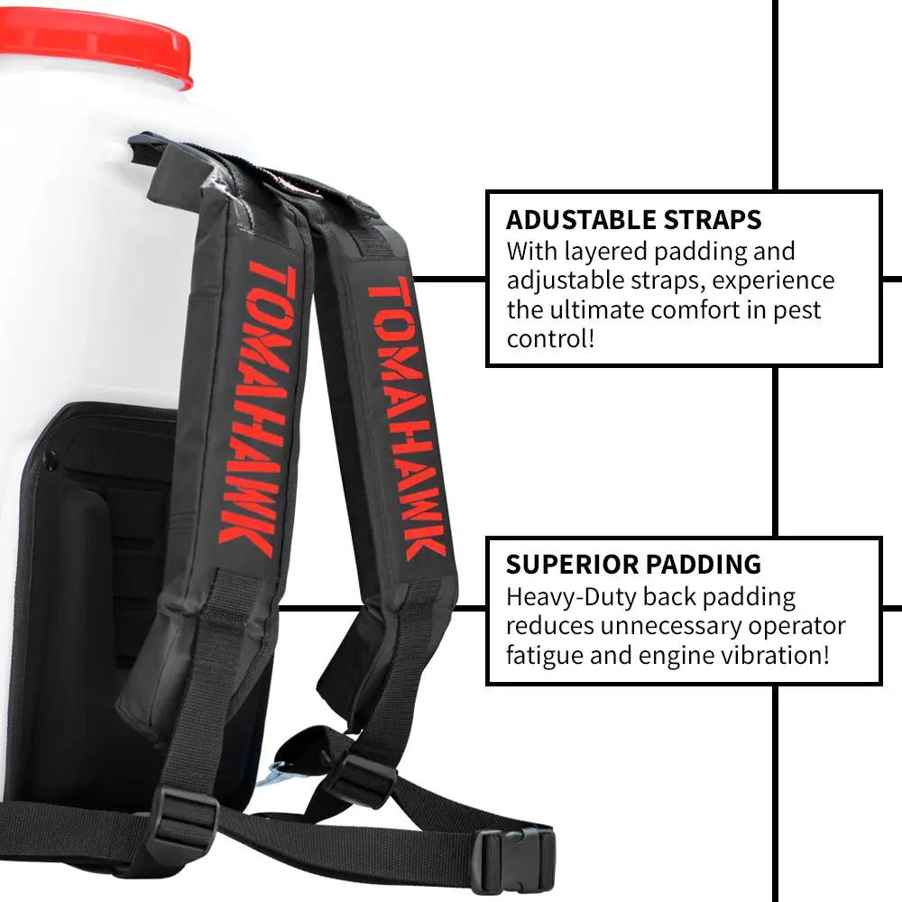 5 Gallon Gas Power Backpack Sprayer with Twin Tip Nozzle for Pesticides by Tomahawk Power