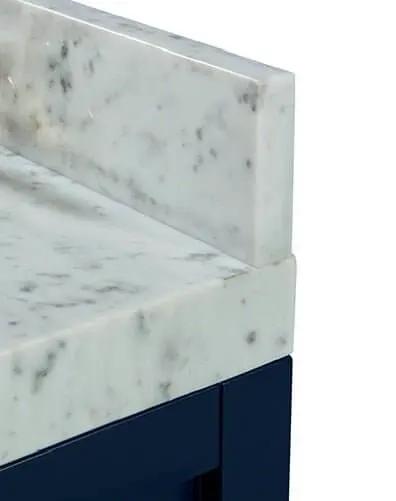 Ancerre Designs 21" Carrara White Marble Side Splash by Ancerre Designs