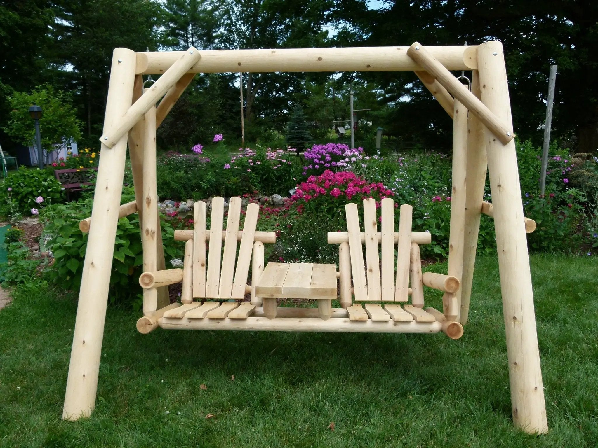 Backyard Wooden Swings for Your Garden by Cedar Creek Rustic Furniture