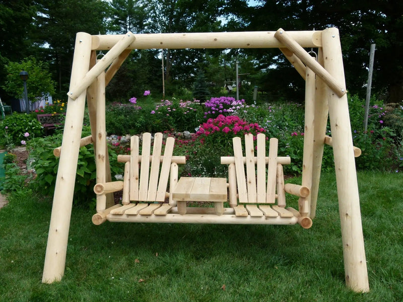 Backyard Wooden Swings for Your Garden by Cedar Creek Rustic Furniture