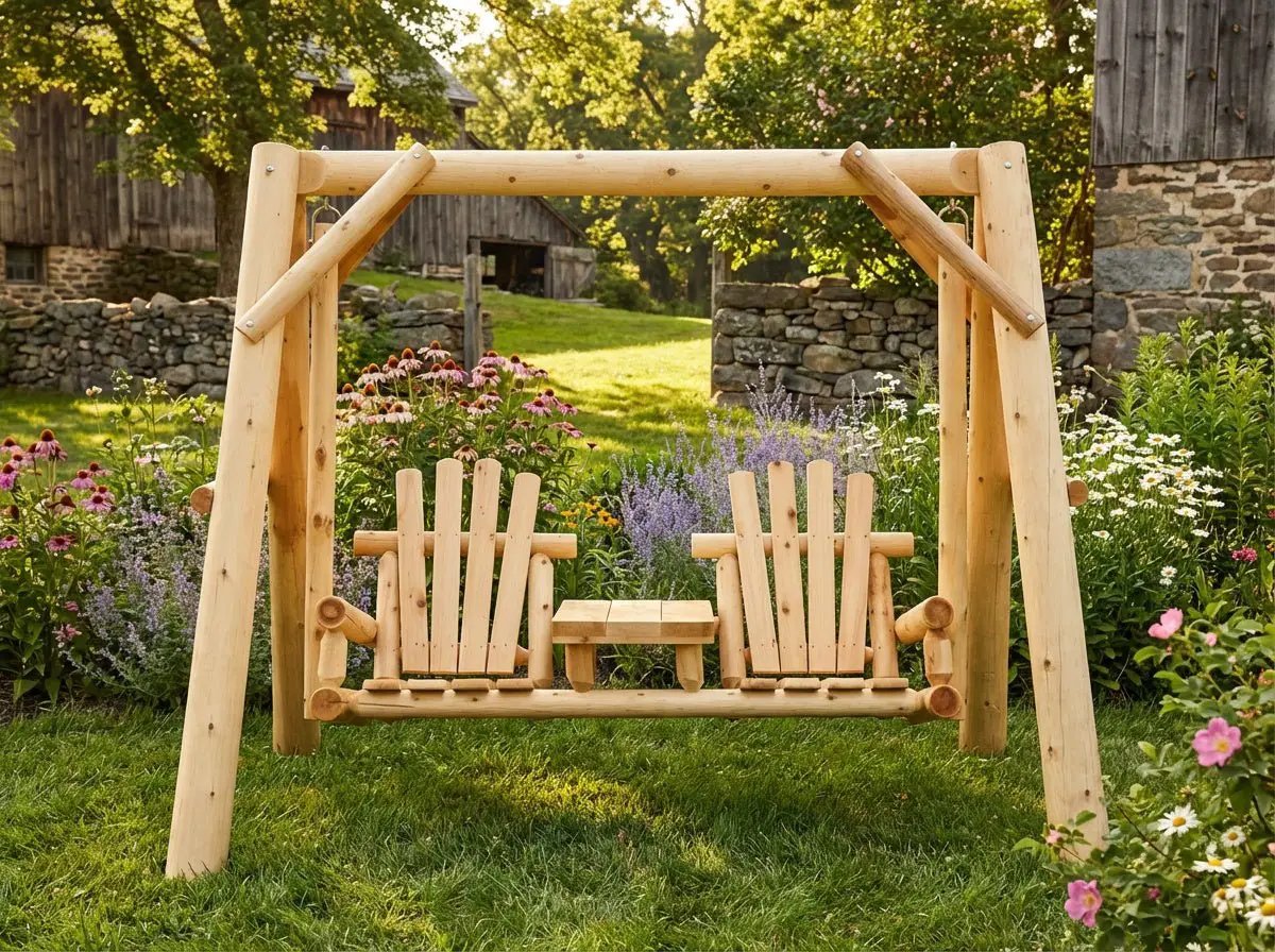 Backyard Wooden Swings for Your Garden by Cedar Creek Rustic Furniture