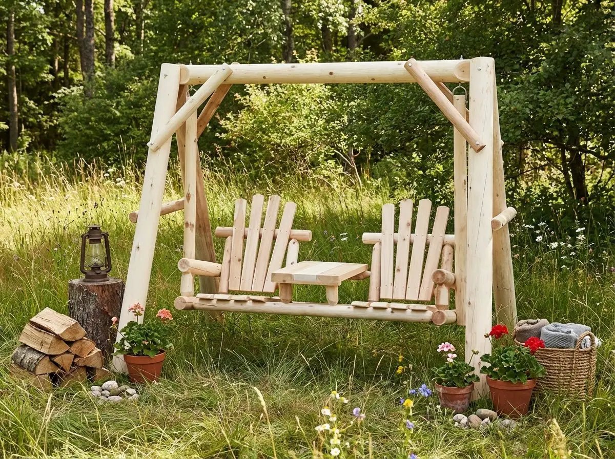 Backyard Wooden Swings for Your Garden by Cedar Creek Rustic Furniture