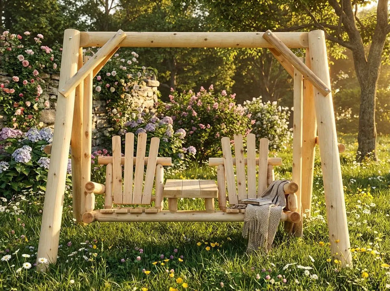 Backyard Wooden Swings for Your Garden by Cedar Creek Rustic Furniture