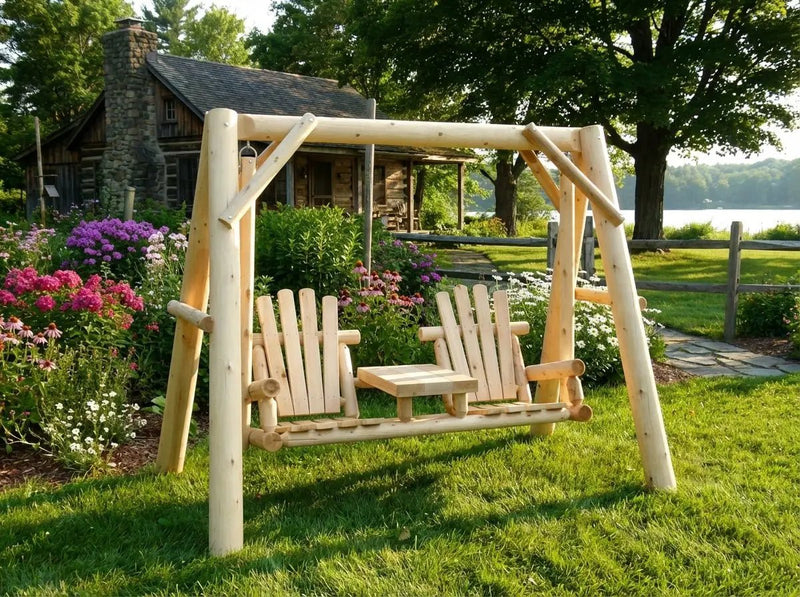 Backyard Wooden Swings for Your Garden by Cedar Creek Rustic Furniture
