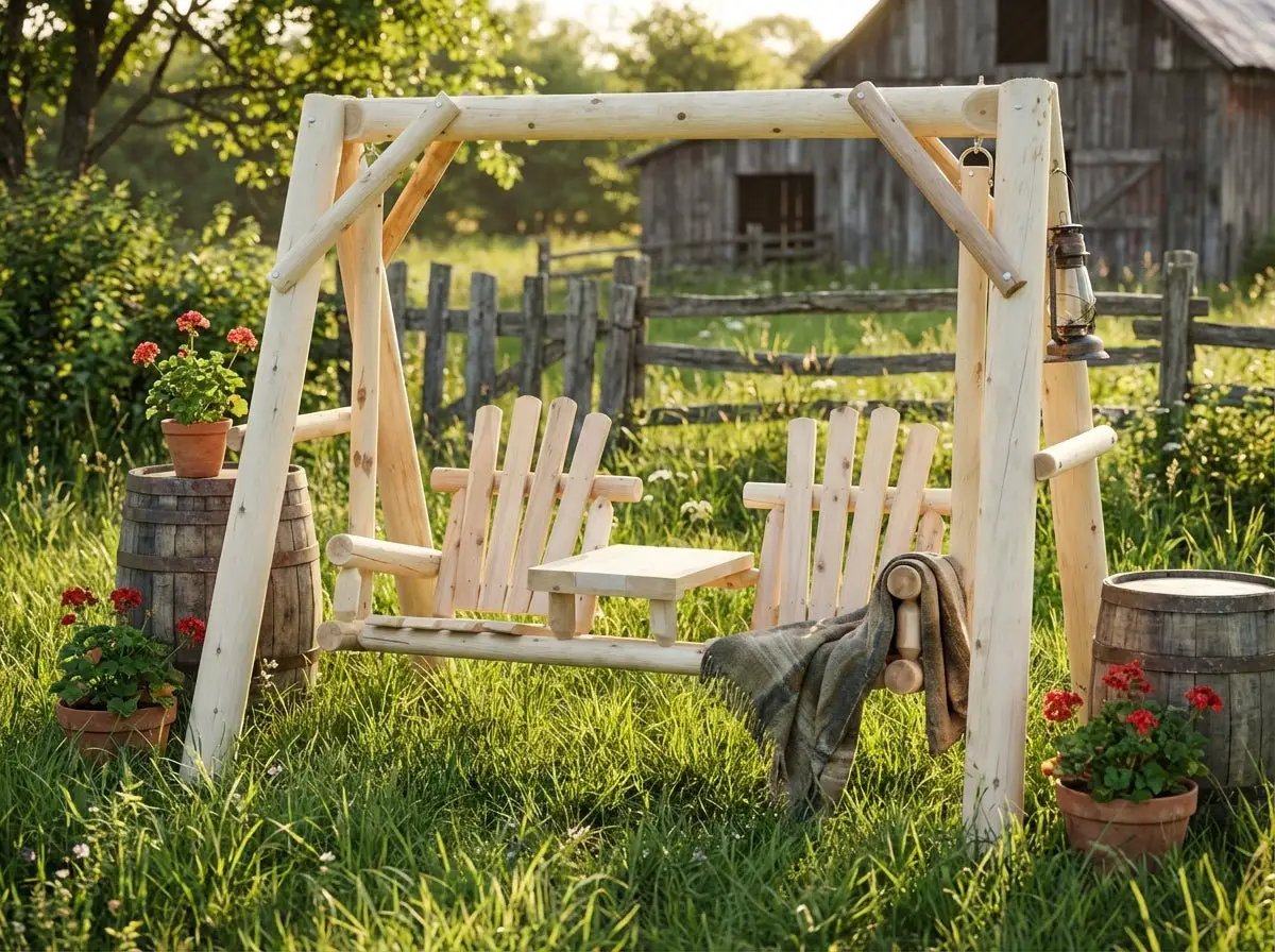 Backyard Wooden Swings for Your Garden by Cedar Creek Rustic Furniture