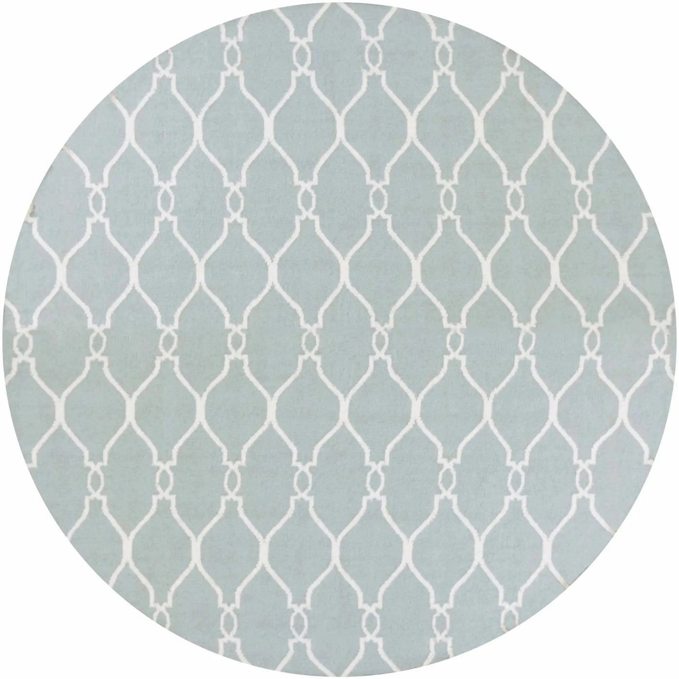 Baconton Blue/Beige Trellis Wool Rug - Clearance by Boutique Rugs