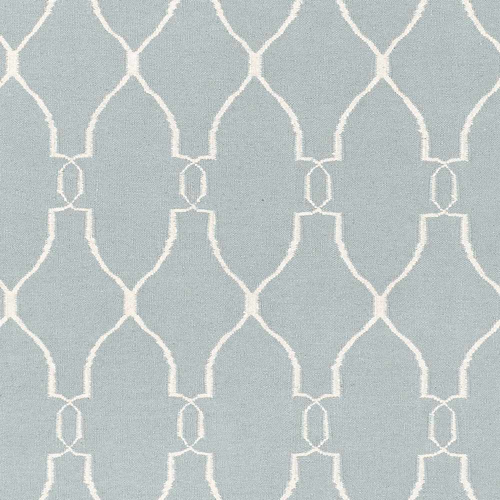 Baconton Blue/Beige Trellis Wool Rug - Clearance by Boutique Rugs