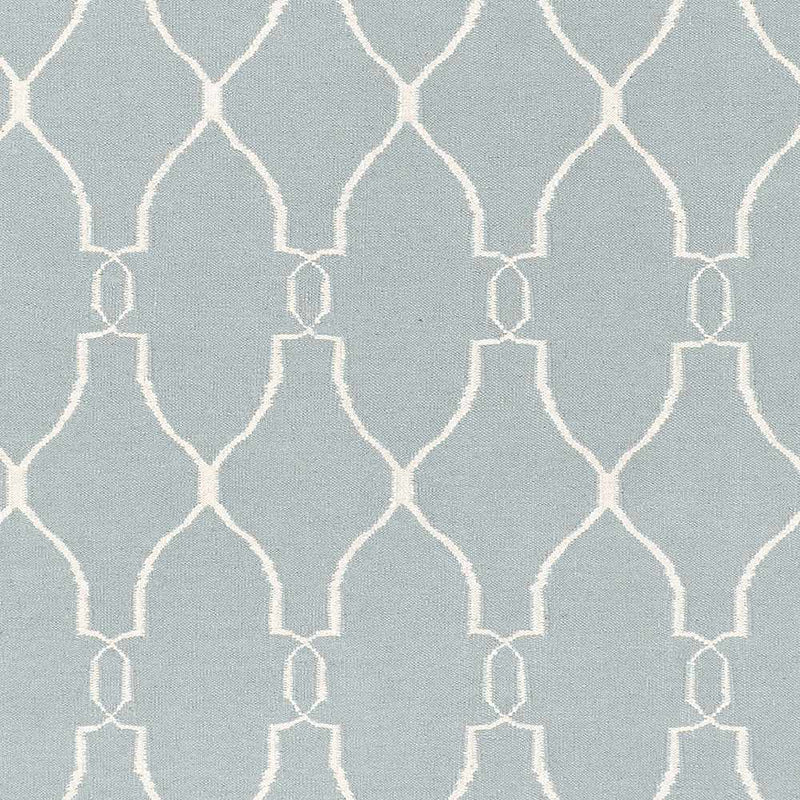 Baconton Blue/Beige Trellis Wool Rug - Clearance by Boutique Rugs