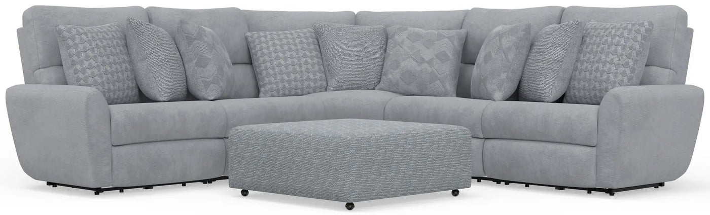 Majesty - Deep Seating Power Reclining Sectional And Ottoman by Unique Piece Furniture