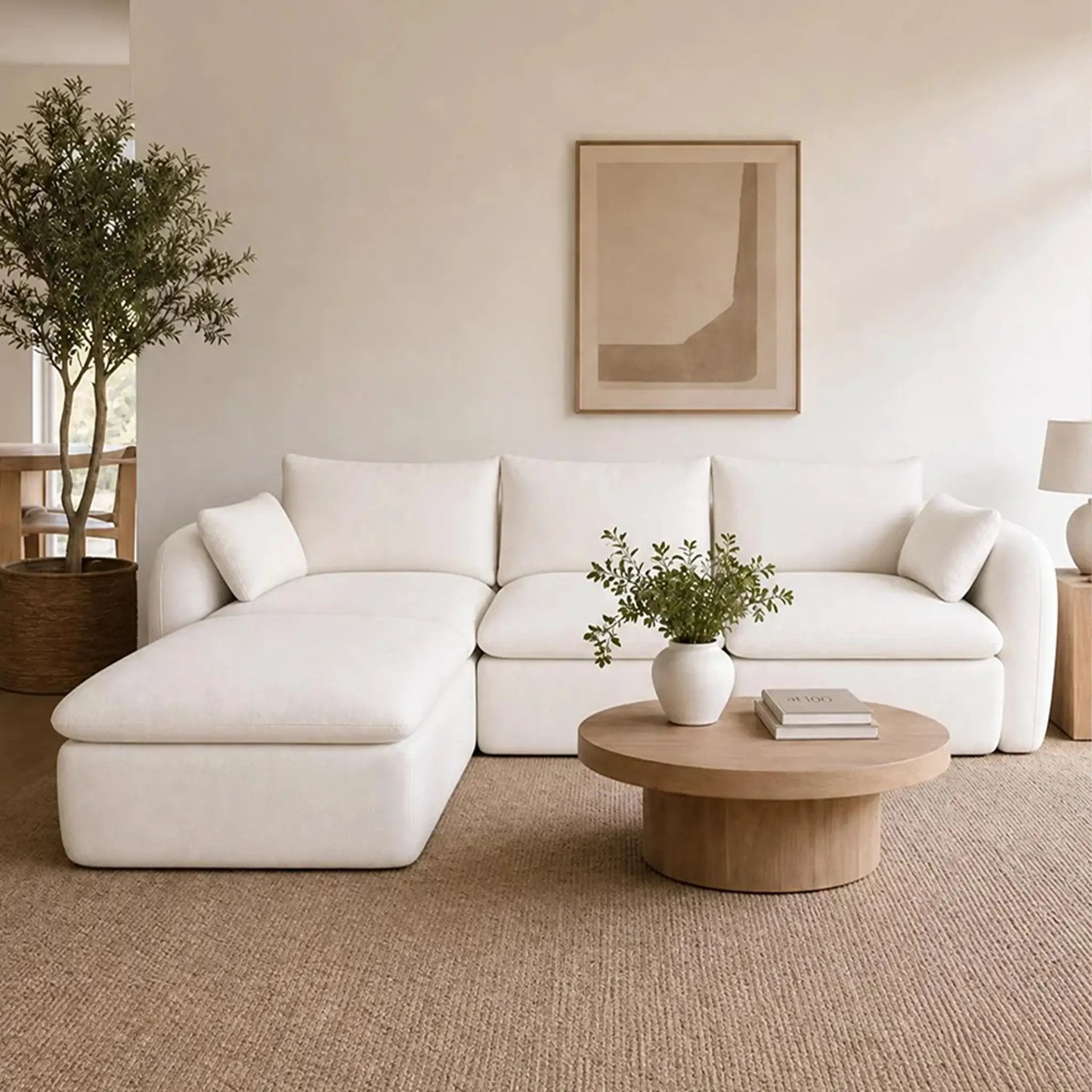 Fully Sponge Compressed Sectional Sofa by HouseOfZazla
