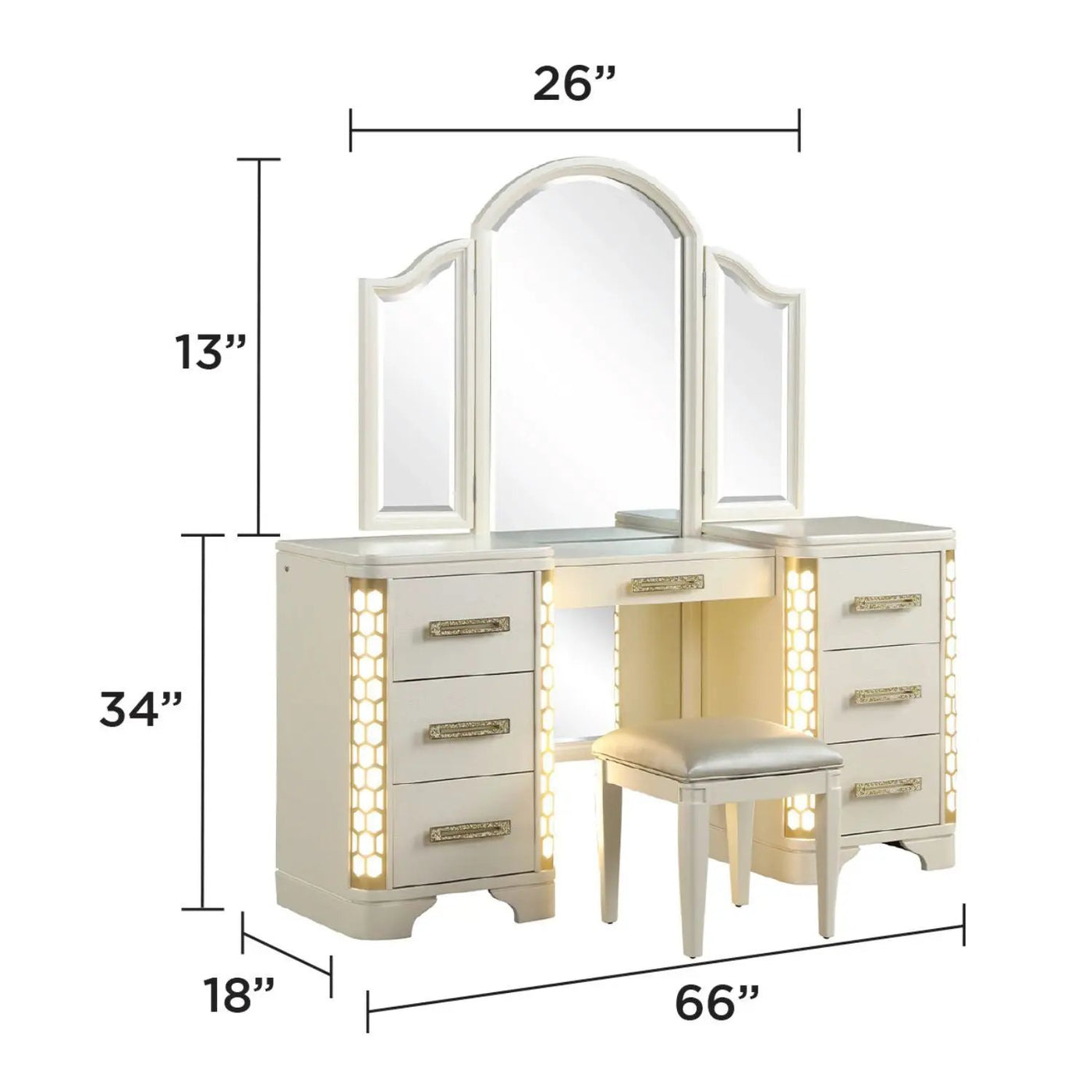 Jasmine - LED Bedroom Set by HouseOfZazla