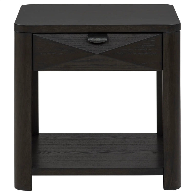 Marcelo Wood End Table with Drawer and Shelf Coffee by Unique Piece Furniture