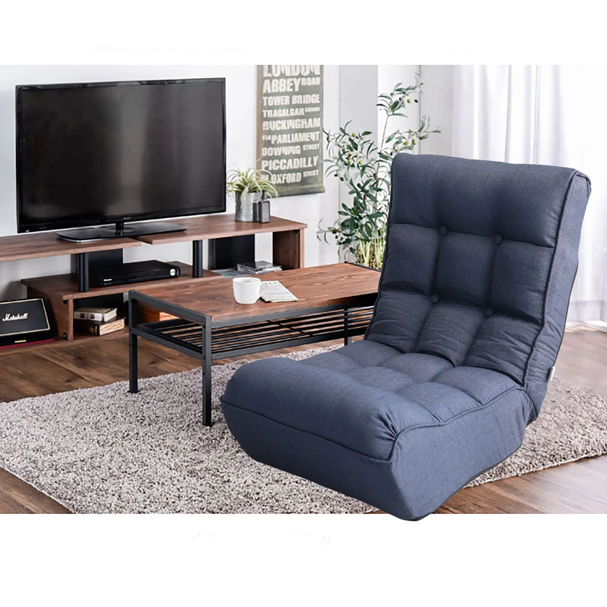 Reclining Japanese Chair Lazy Sofa Tatami Balcony Adjustable Chair by Unique Piece Furniture