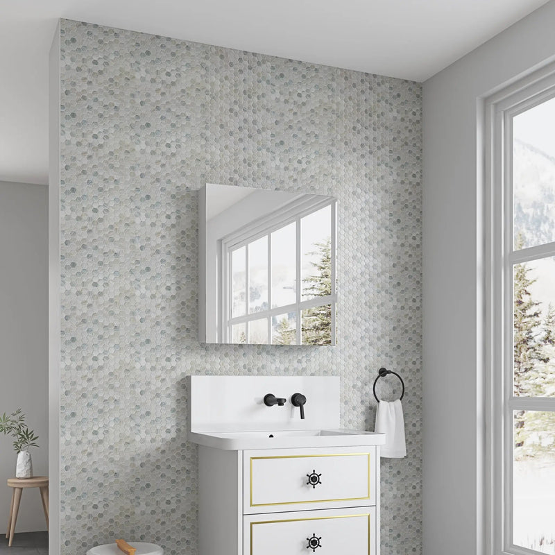 24'' W x 26'' H Frameless Mirror Medicine Cabinet by HouseOfZazla