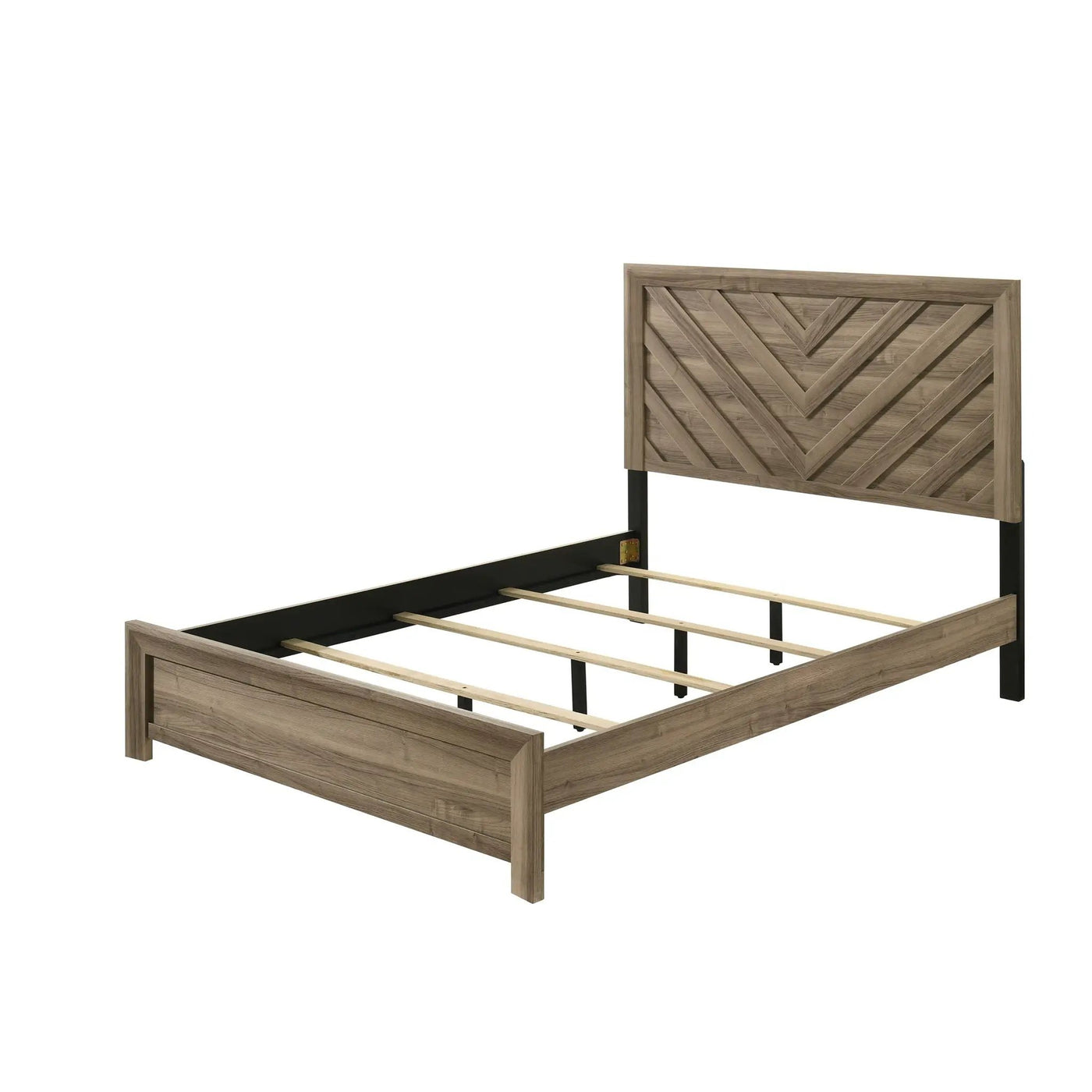 Modern Chevron Patterned Headboard Bed by HouseOfZazla