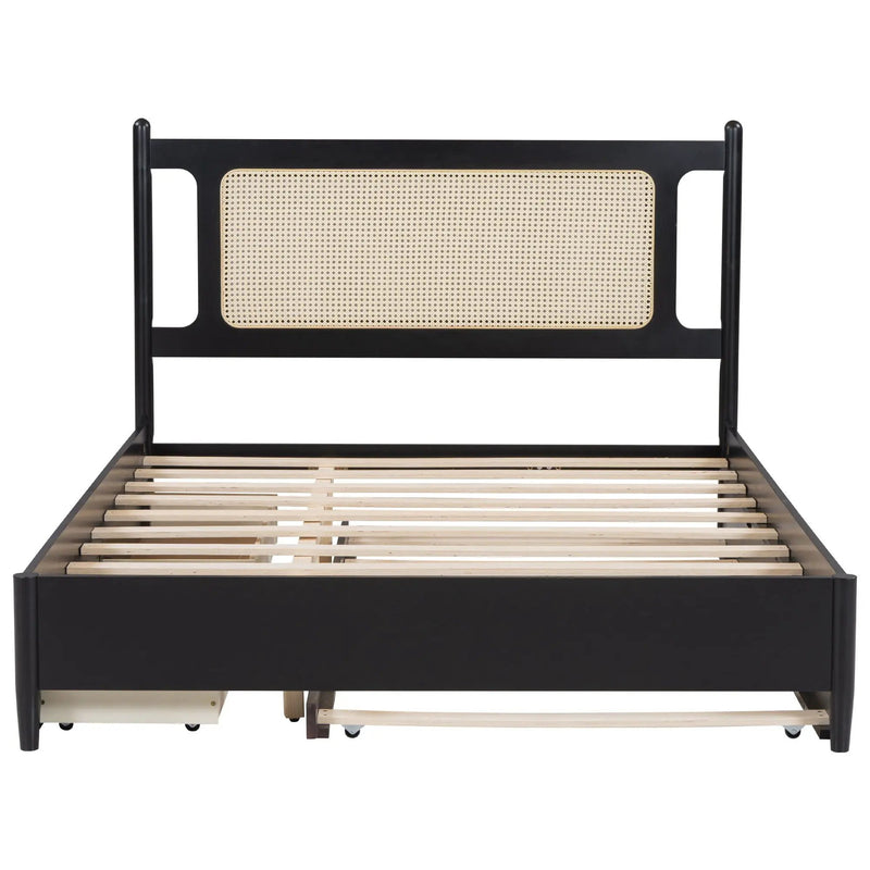 Platform Bed With 2 Big Drawers & Trundle by HouseOfZazla