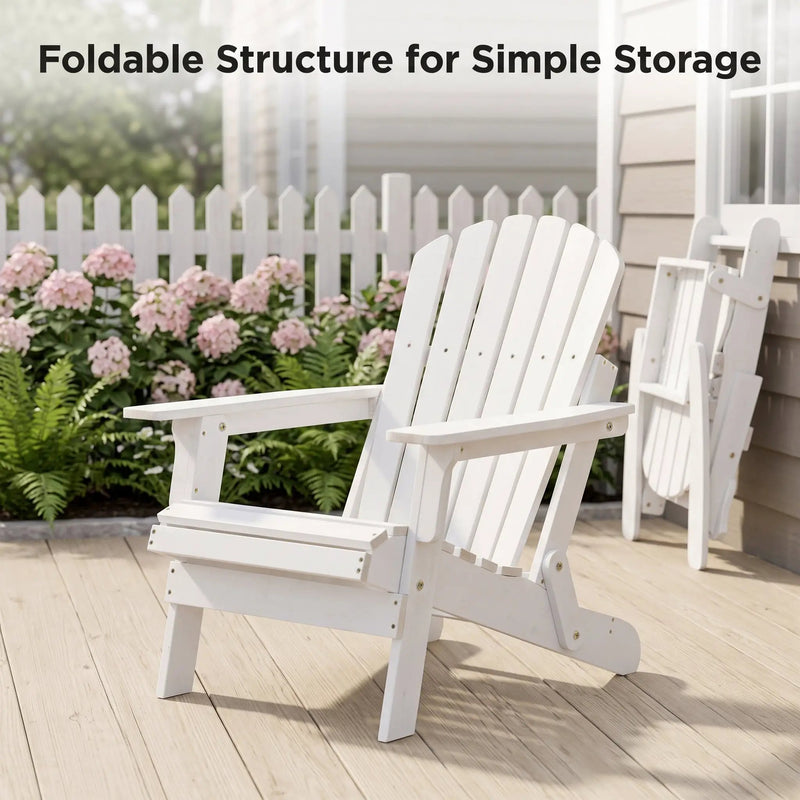 Oversize Wooden Outdoor Folding Adirondack Chair by HouseOfZazla