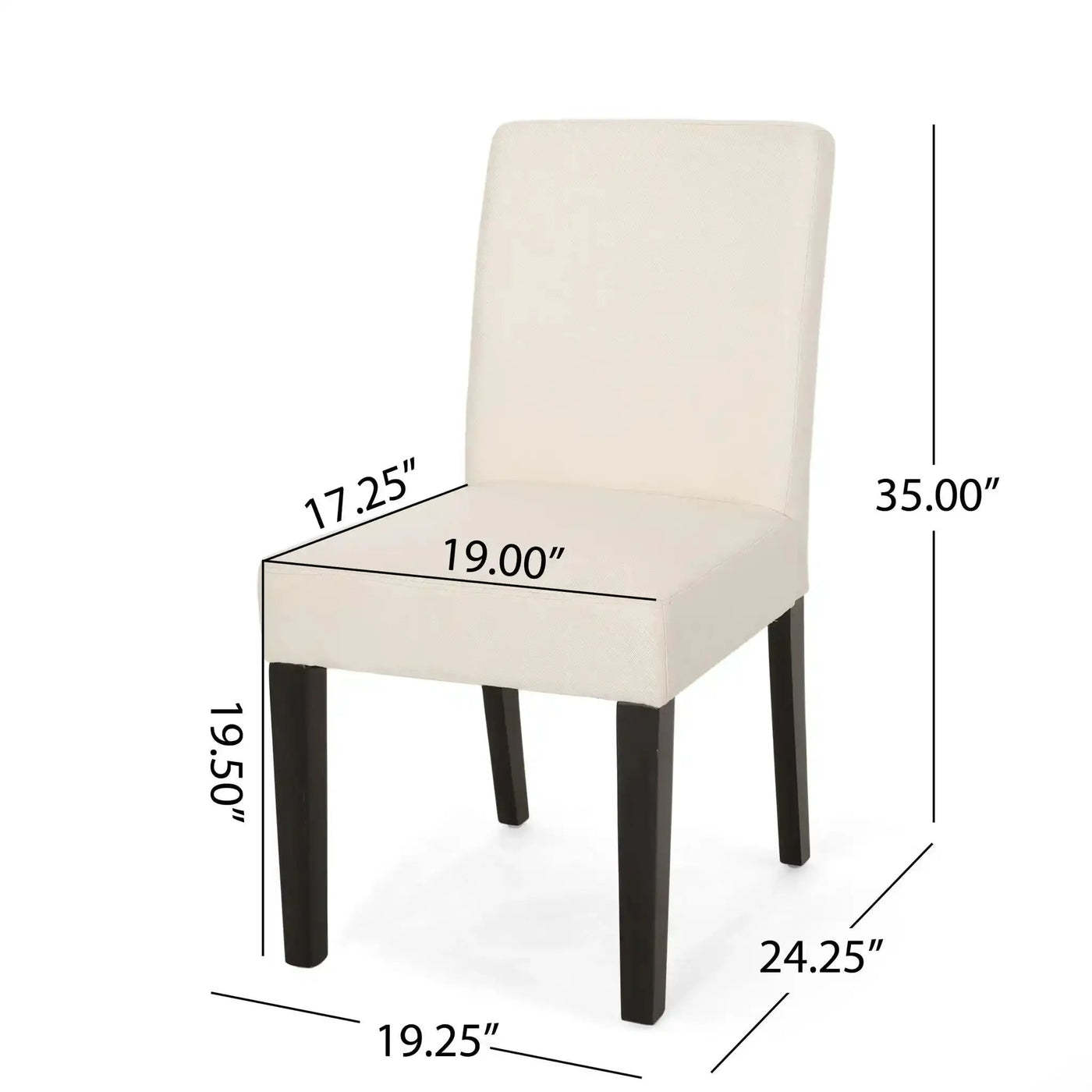 Contemporary Dining Chair With Upholstered Seating and Tapered Legs by HouseOfZazla