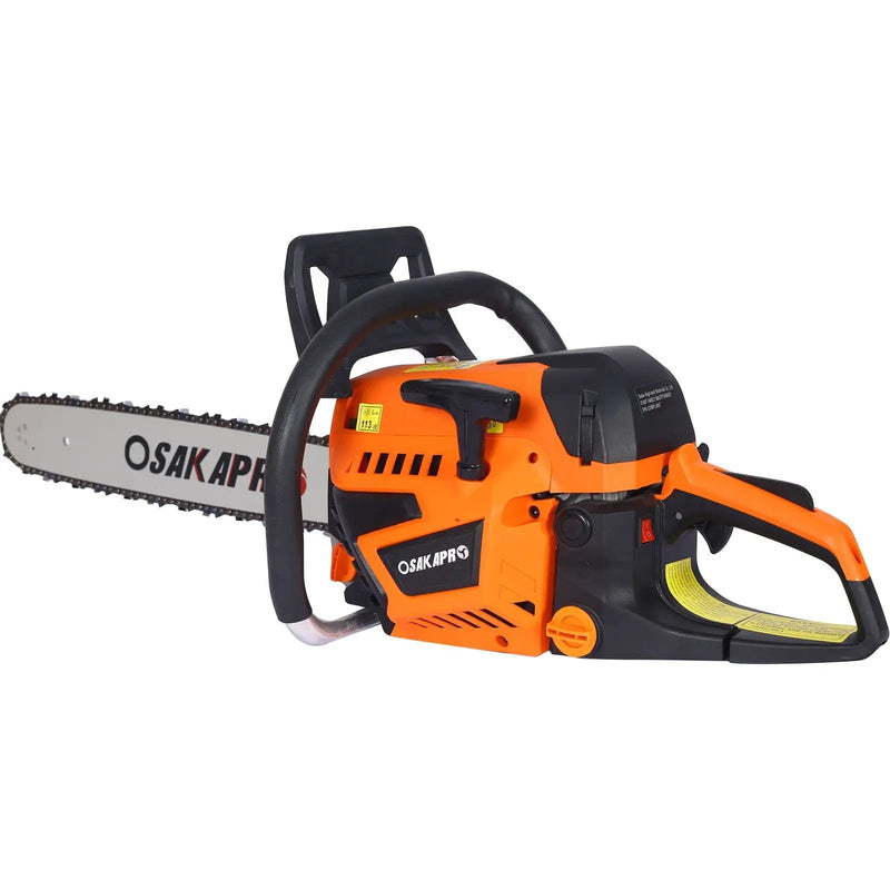 High Performance 22" 58Cc Gasoline Chainsaw For Trees And Wood Cutting Epa Compliant - Orange by HouseOfZazla