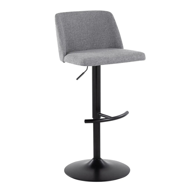Toriano - Contemporary Adjustable Bar Stool With Rounded T Footrest (Set of 2) by Unique Piece Furniture