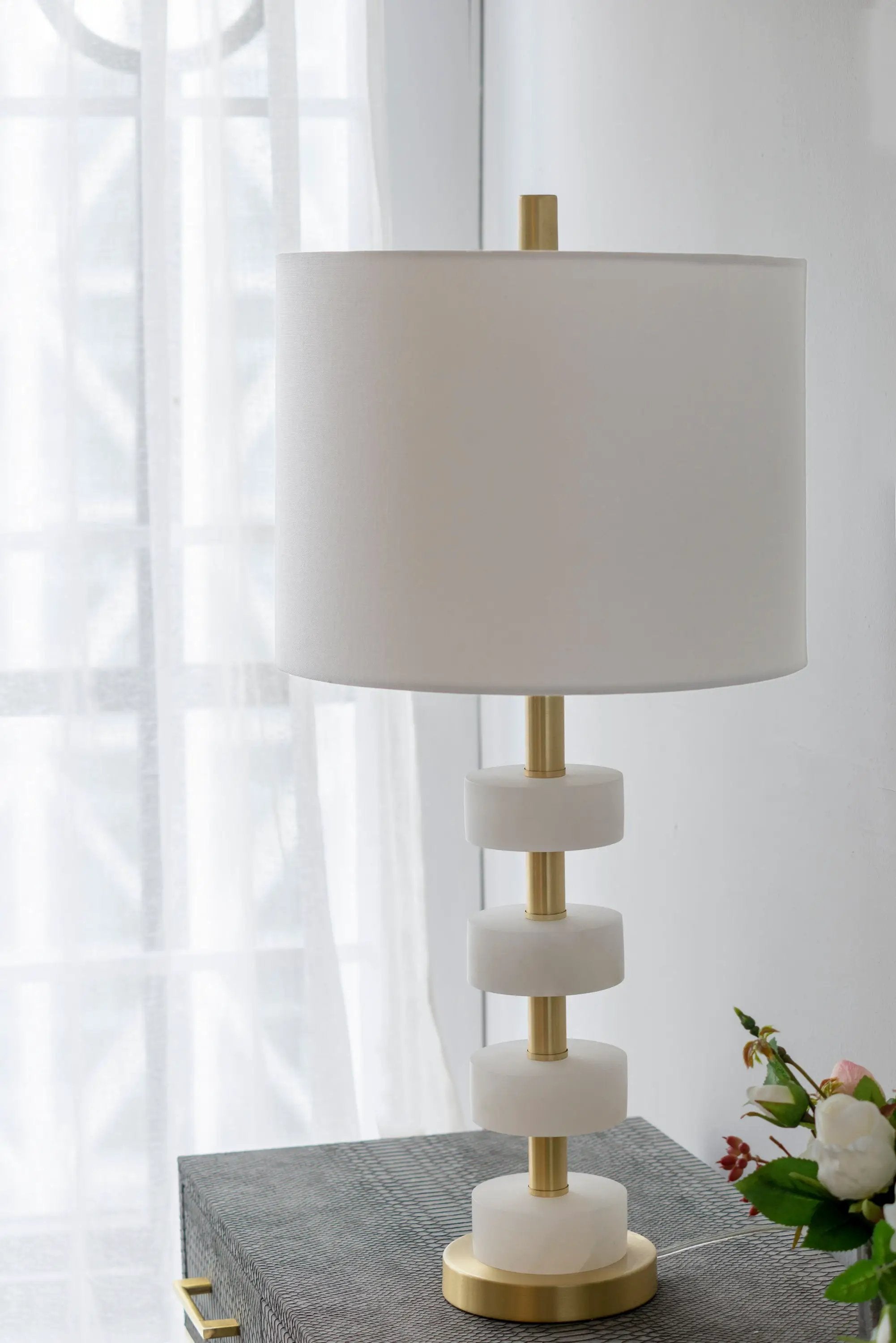 13x13x26 Marble Table Lamp by HouseOfZazla