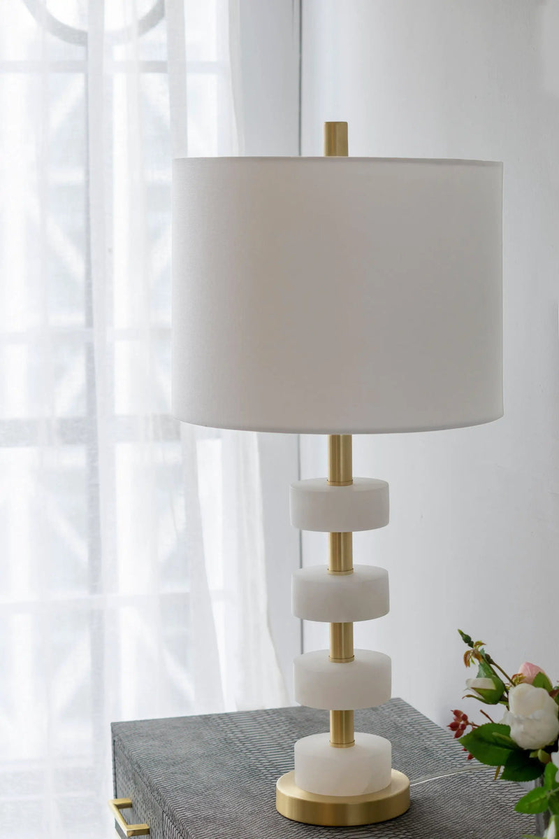 13x13x26 Marble Table Lamp by HouseOfZazla