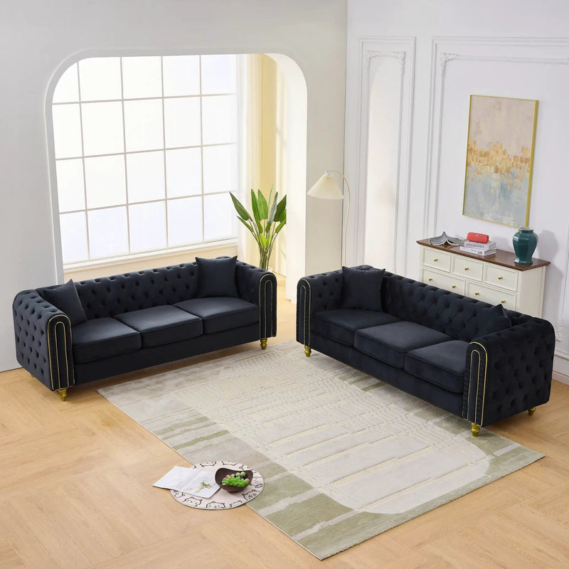 Modern Velvet Loveseat Sofa by HouseOfZazla